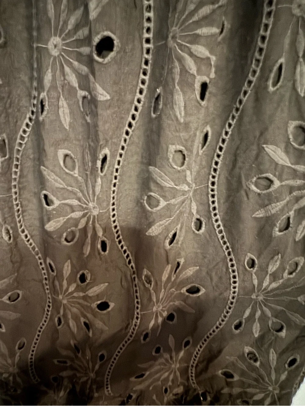 Anthropologie Mauve Eyelet Wrap Skirt - Picture 12 of 13